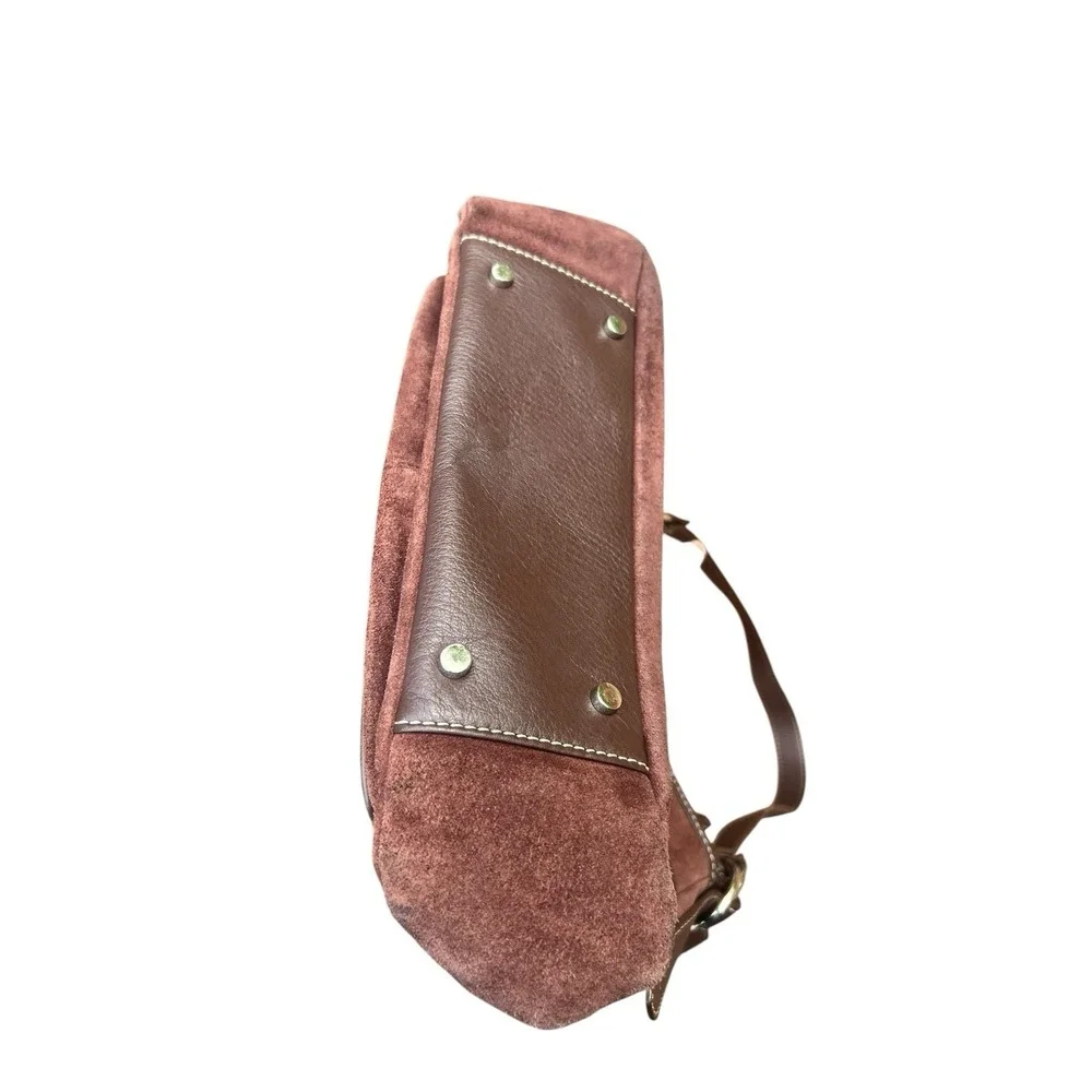 Vintage Etienne Aigner Brown Suede Hobo Shoulder Bag Y2K Slouchy Boho Purse
